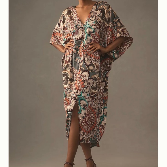 Anthropologie Dresses & Skirts - Anthropologie silk kaftan dress